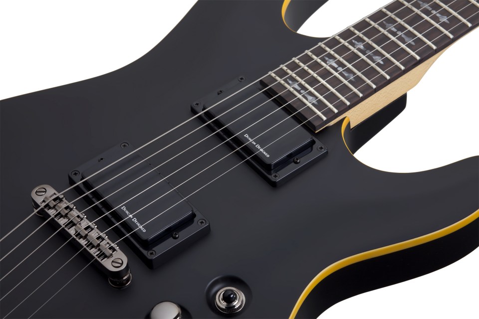 Schecter Demon-6 2h Ht Rw - Aged Black Satin - E-Gitarre in Str-Form - Variation 4