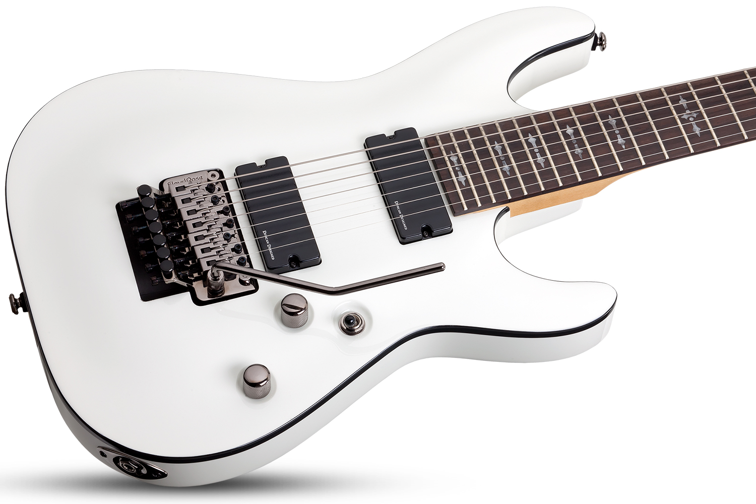 Schecter Demon-7 Fr 7c 2h Wen - Vintage White - 7-saitige E-Gitarre - Variation 1