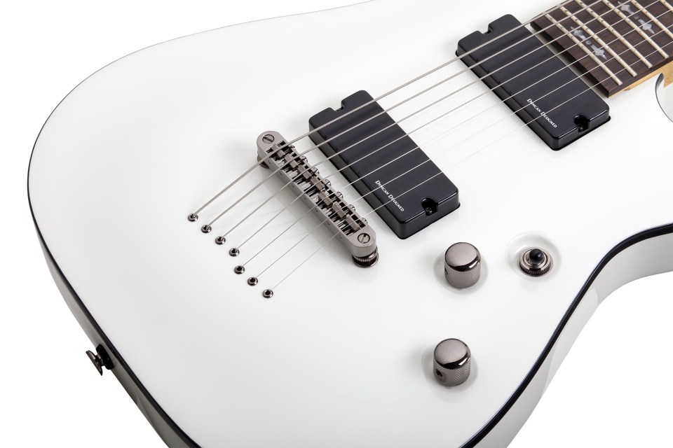 Schecter Demon-7 2h Ht Wen - Vintage White - 7-saitige E-Gitarre - Variation 3