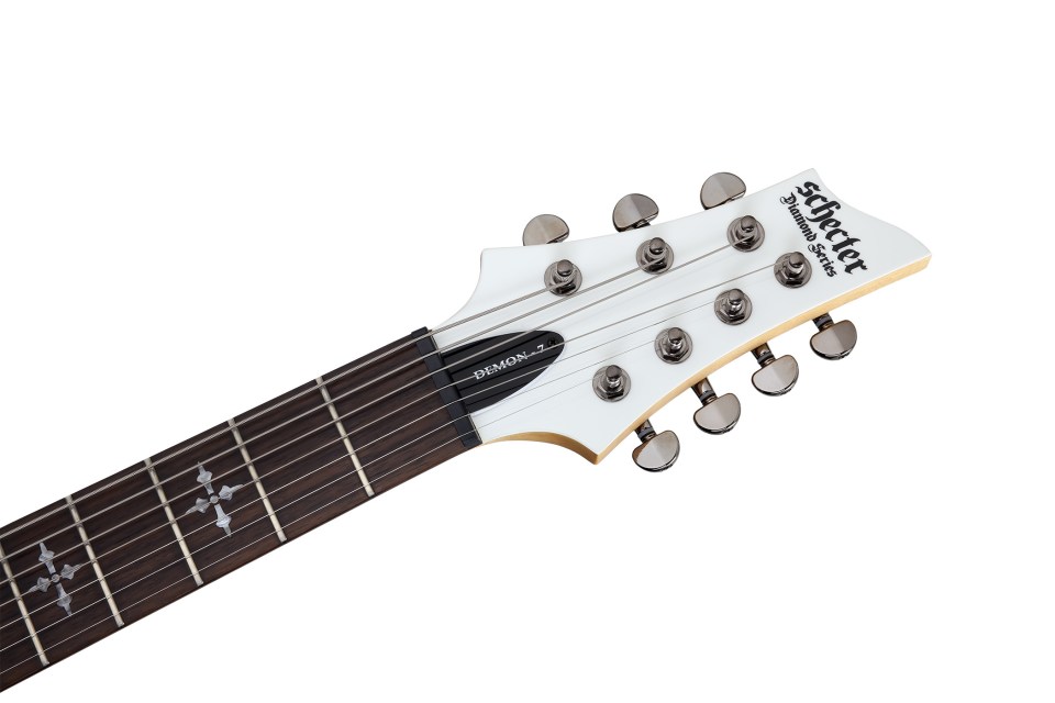 Schecter Demon-7 2h Ht Wen - Vintage White - 7-saitige E-Gitarre - Variation 4