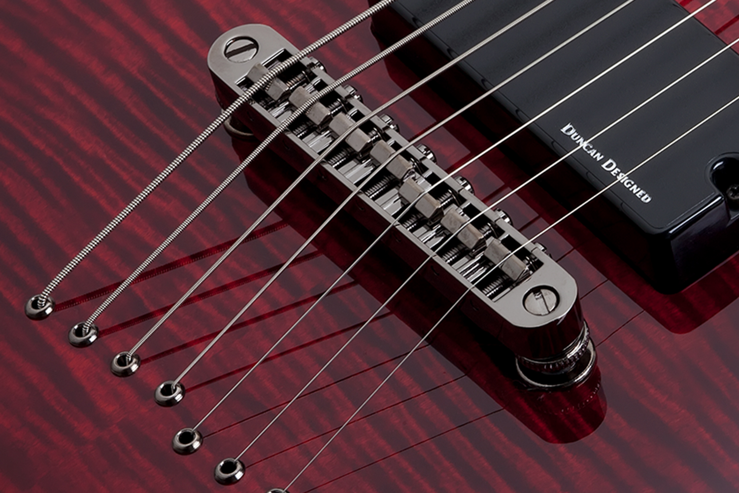 Schecter Demon-7 7c 2h Ht Wen - Crimson Red Burst - 7-saitige E-Gitarre - Variation 3