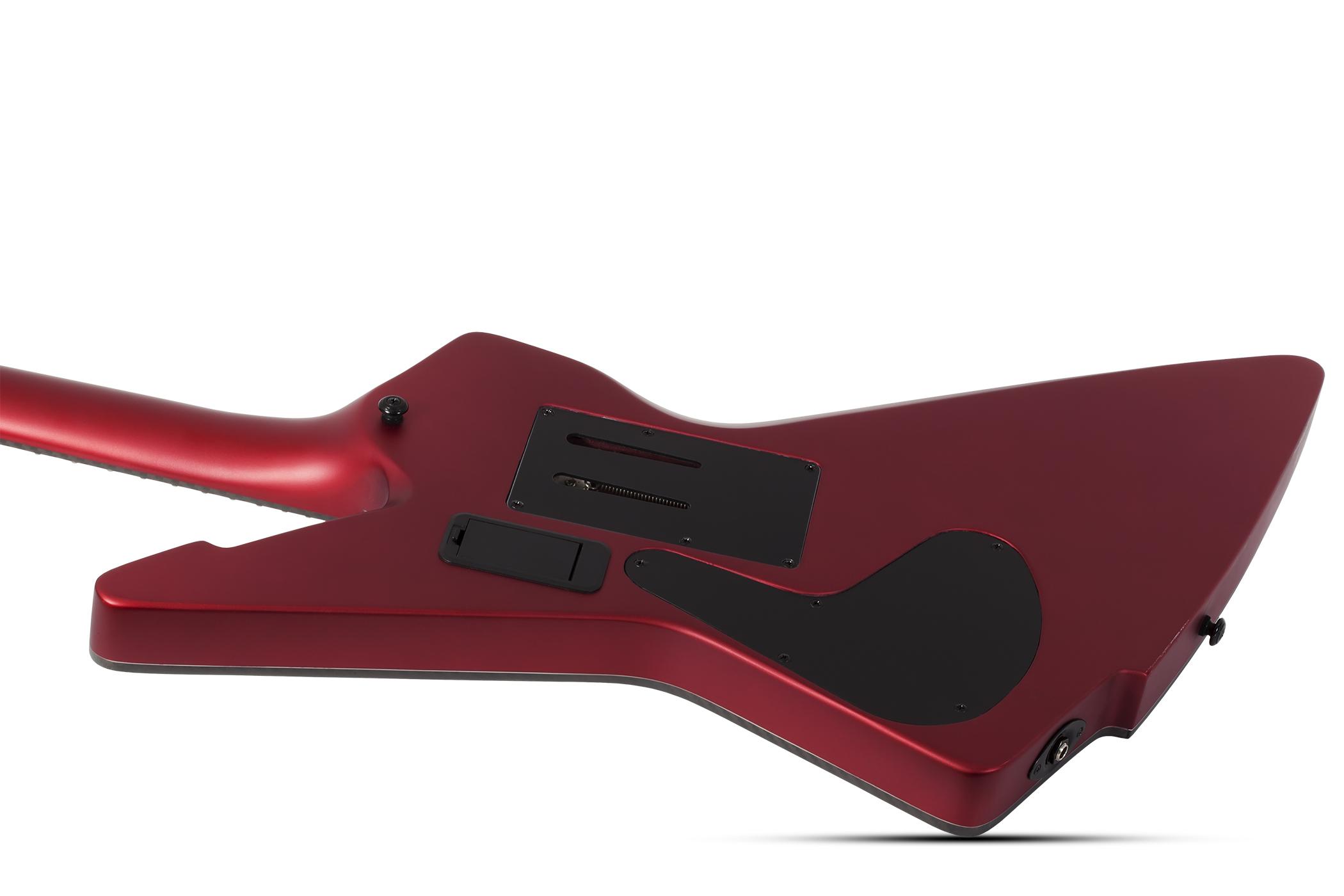 Schecter E-1 Fr S Special Edition 2h Sustainiac Fr Eb - Satin Candy Apple Red - E-Gitarre aus Metall - Variation 1