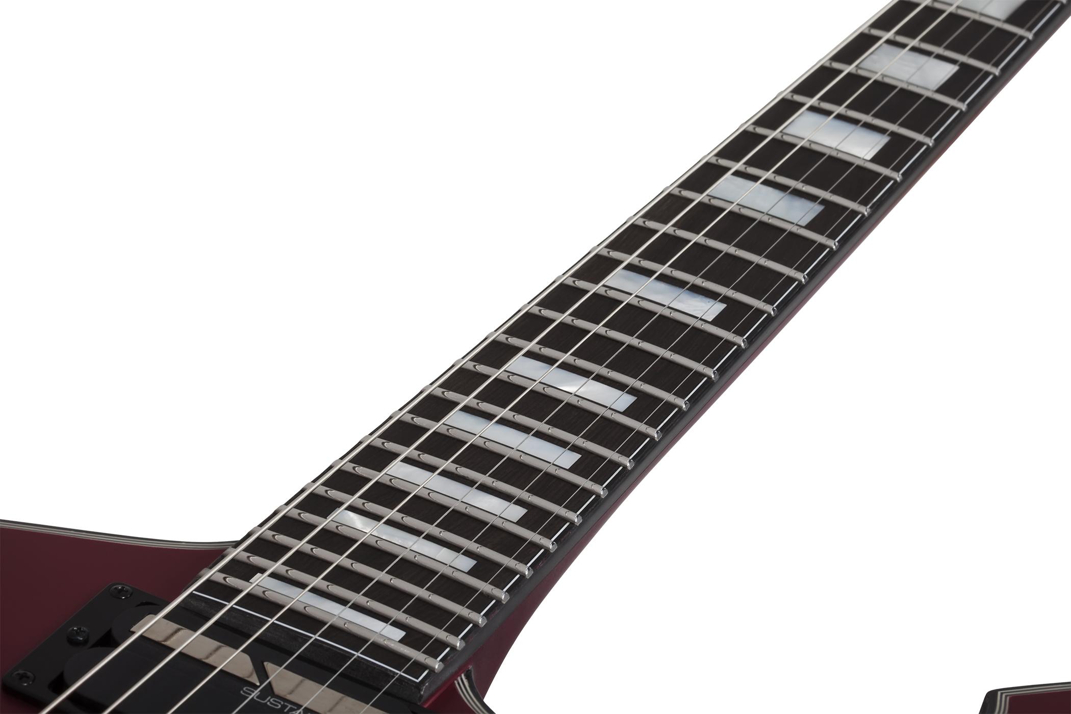 Schecter E-1 Fr S Special Edition 2h Sustainiac Fr Eb - Satin Candy Apple Red - E-Gitarre aus Metall - Variation 3