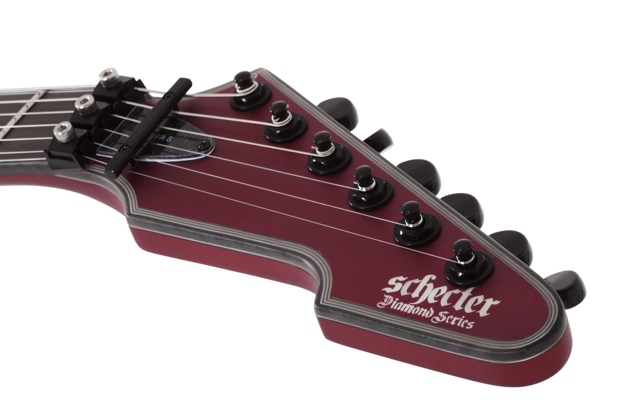 Schecter E-1 Fr S Special Edition 2h Sustainiac Fr Eb - Satin Candy Apple Red - E-Gitarre aus Metall - Variation 5