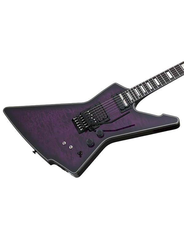 Schecter E-1 Fr S Special Edition 2h Sustainiac Fr Eb - Trans Purple Burst - E-Gitarre aus Metall - Variation 1
