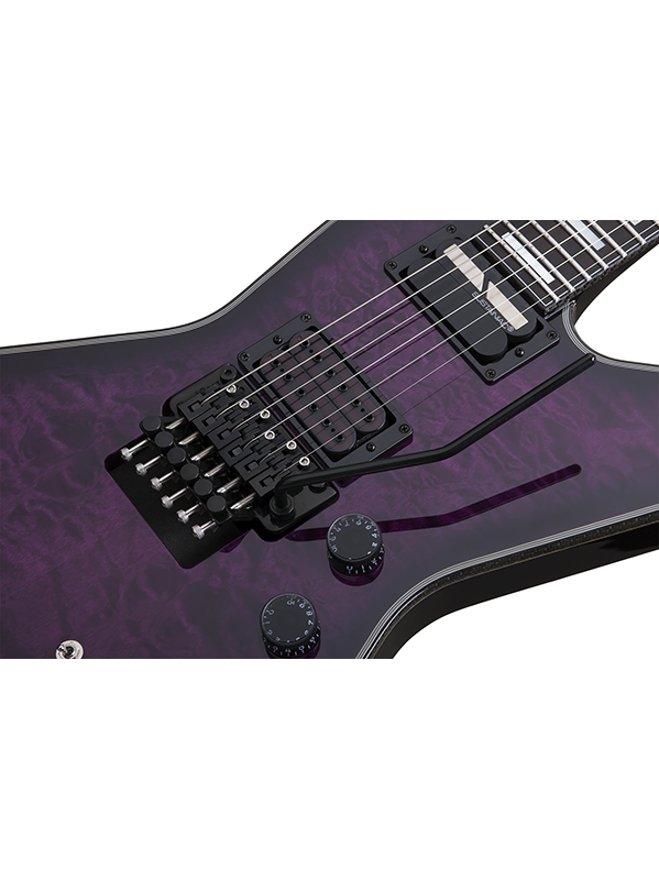 Schecter E-1 Fr S Special Edition 2h Sustainiac Fr Eb - Trans Purple Burst - E-Gitarre aus Metall - Variation 2