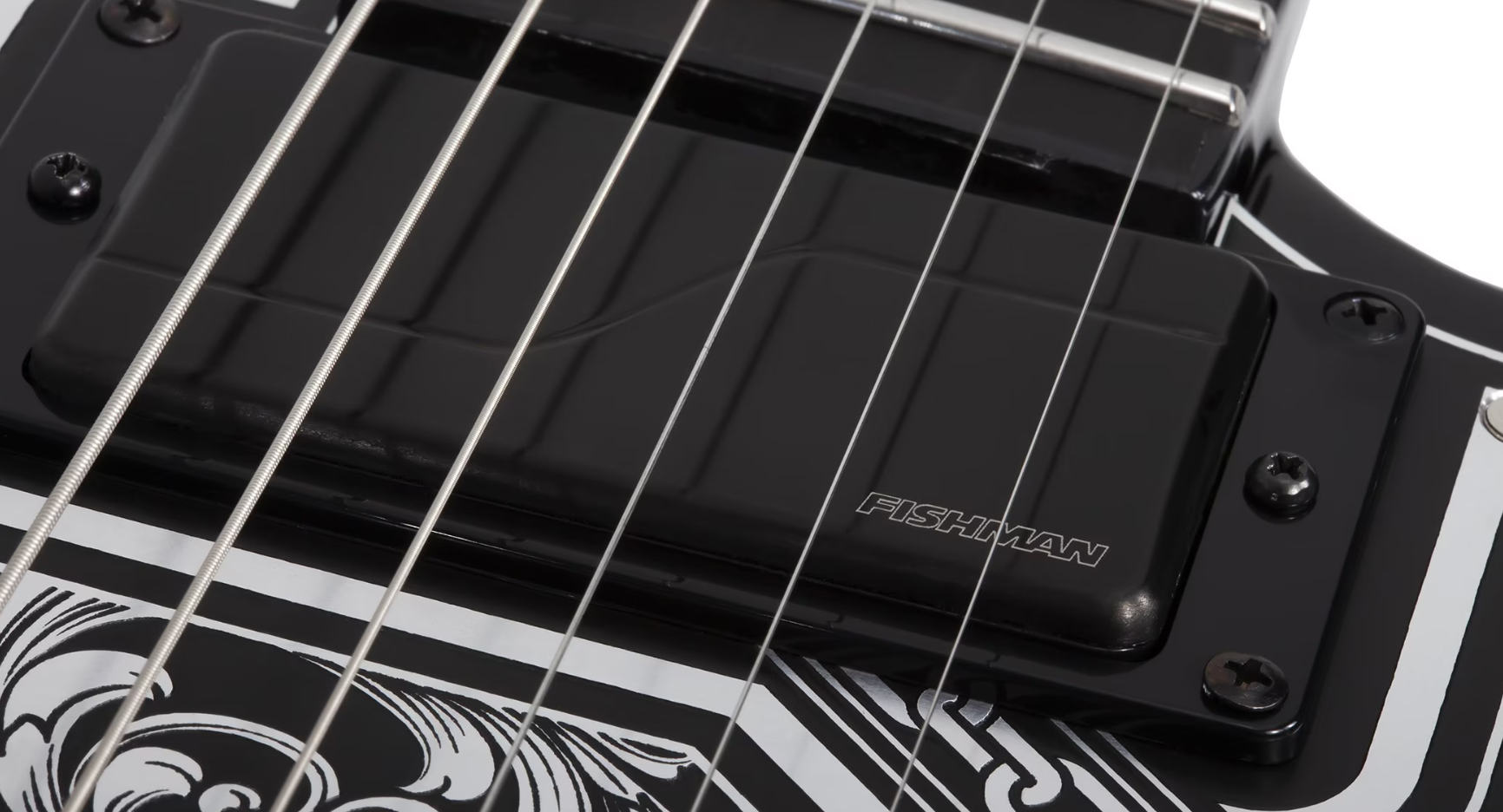 Schecter E1 Pryzm Palladium 2h Fishman Fluence Modern Fr Eb - Gloss Black - 7-saitige E-Gitarre - Variation 4