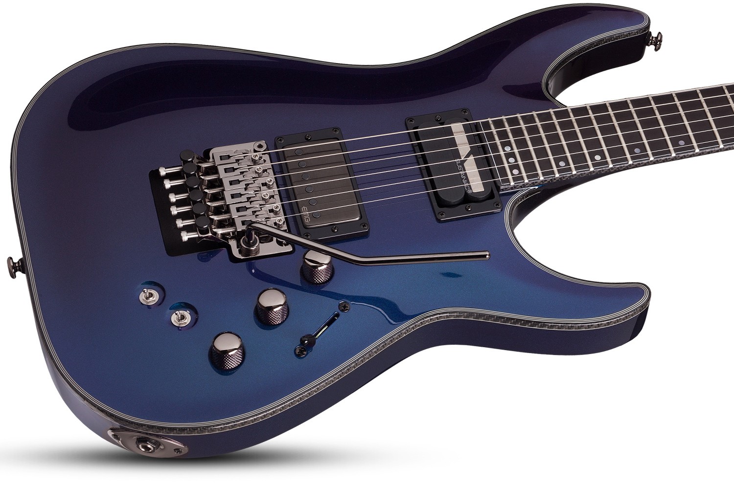 Schecter Hellraiser Hybrid C-1 Frs 2h Emg Sustainiac Eb - Ultra Violet - E-Gitarre in Str-Form - Variation 1