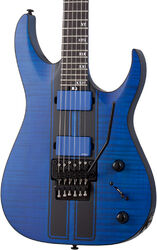 E-gitarre in str-form Schecter Banshee GT FR - Satin trans blue