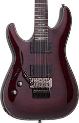 E-gitarre für linkshänder Schecter Hellraiser C-1 FR LH Linkshänder - Black cherry