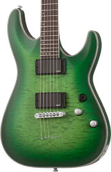 E-gitarre in str-form Schecter C-1 Platinum - Satin green burst