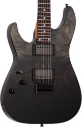 E-gitarre in str-form Schecter C-1 Standard LH - Black fade burst burl