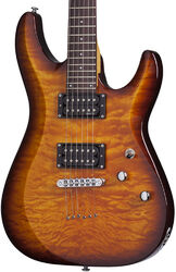 E-gitarre in str-form Schecter C-6 Plus - Vintage sunburst