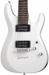 7-saitige e-gitarre Schecter C-7 Deluxe - Satin white