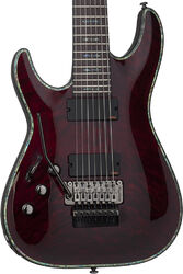 E-gitarre für linkshänder Schecter Hellraiser C-7 FR LH - Black cherry