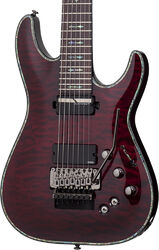 7-saitige e-gitarre Schecter Hellraiser C-7 FR S - Black cherry