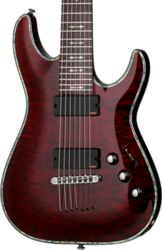 7-saitige e-gitarre Schecter Hellraiser C-7 - Black cherry gloss