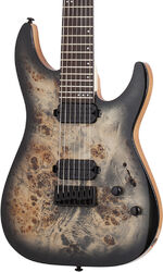 7-saitige e-gitarre Schecter C-7 Pro - Charcoal burst