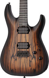 E-gitarre in str-form Schecter C-1 Pale Moon - Natural Satin Black Burst