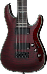 Bariton e-gitarre Schecter Hellraiser C-8 - Black cherry