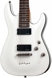 7-saitige e-gitarre Schecter Demon-7 - Vintage white