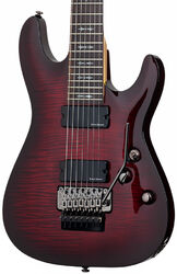 7-saitige e-gitarre Schecter Demon-7 FR - Crimson red burst