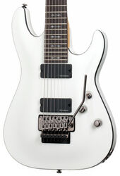 7-saitige e-gitarre Schecter Demon-7 FR - Vintage white