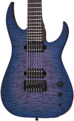 7-saitige e-gitarre Schecter Keith Merrow KM-7 MK-III Pro USA - Blue crimson pearl