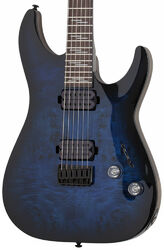 E-gitarre in str-form Schecter Omen Elite-6 - See thru blueburst