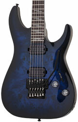 E-gitarre in str-form Schecter Omen Elite-6 FR - See thru blueburst