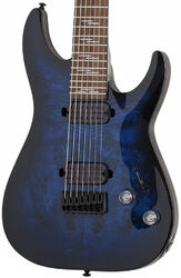 7-saitige e-gitarre Schecter Omen Elite-7 - See-thru blue burst