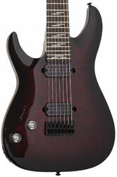 E-gitarre für linkshänder Schecter Omen Elite-7 LH Linkshänder - Black cherry burst