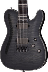 7-saitige e-gitarre Schecter Hellraiser Hybrid PT-7 - Transp. black burst