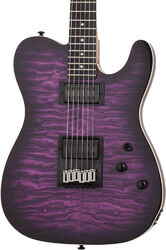 E-gitarre in teleform Schecter PT Pro - Trans purple burst