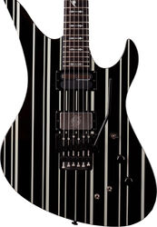 E-gitarre in str-form Schecter Synyster Custom-S - black silver