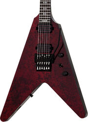 E-gitarre aus metall Schecter V-1 FR Apocalypse - Red reign