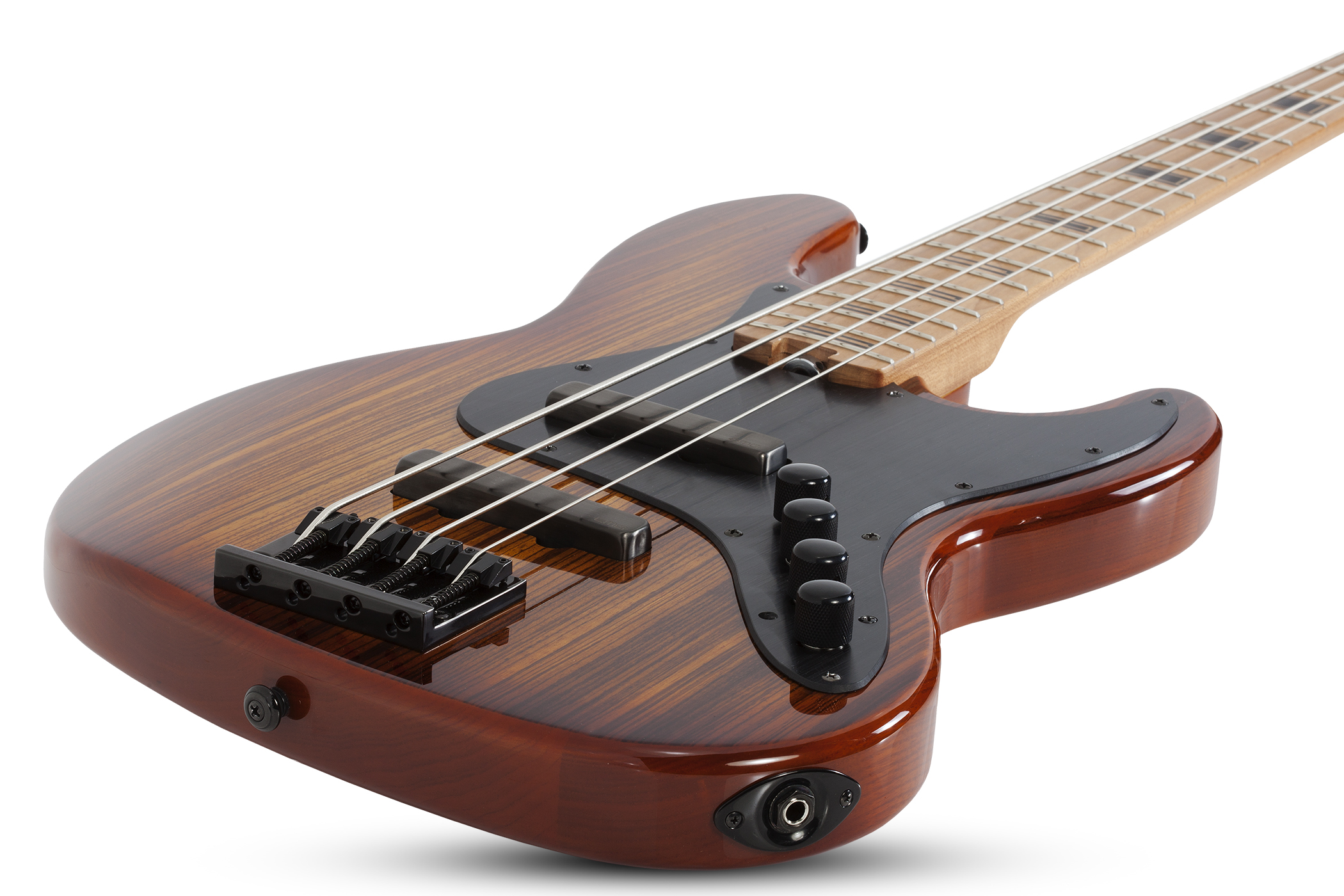 Schecter J-4 Exotic Emg Active Mn - Faded Vintage Sunburst - Solidbody E-bass - Variation 1