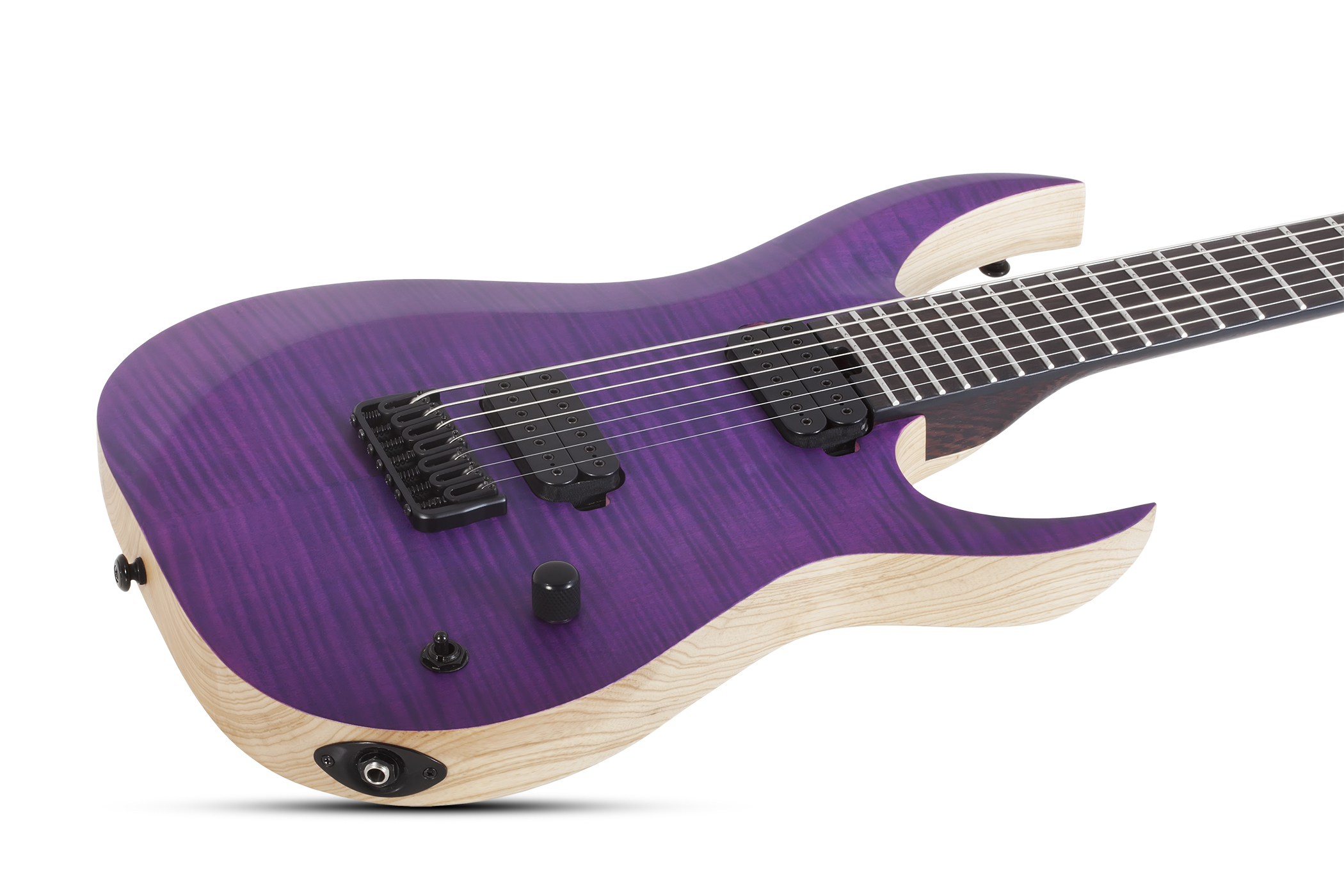 Schecter John Browne Tao-7 Signature Baryton 2h Ht Eb - Satin Trans Purple - 7-saitige E-Gitarre - Variation 1