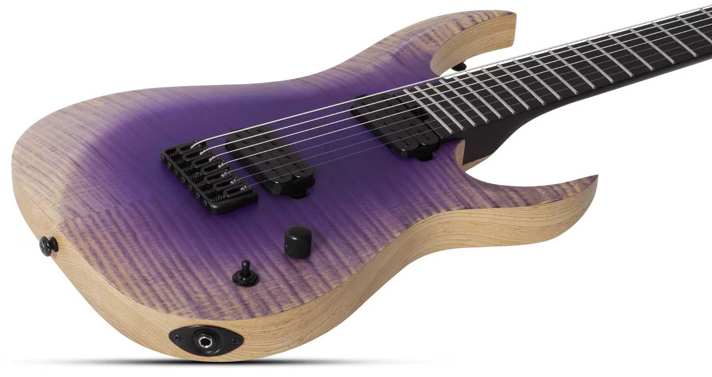 Schecter John Browne Tao-7 Signature Baryton 2h Ht Eb - Ozone Burst - Bariton E-Gitarre - Variation 1