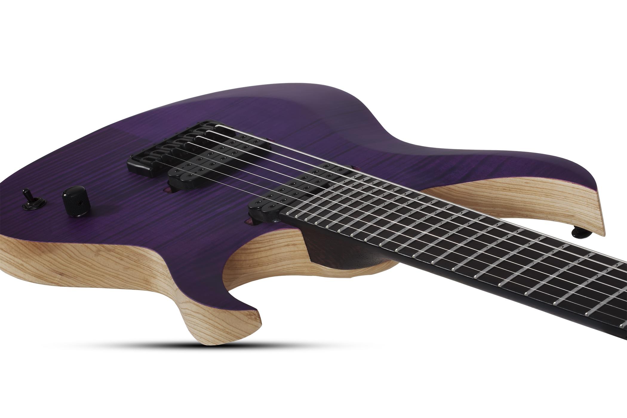 Schecter John Browne Tao-7 Signature Baryton 2h Ht Eb - Satin Trans Purple - 7-saitige E-Gitarre - Variation 2