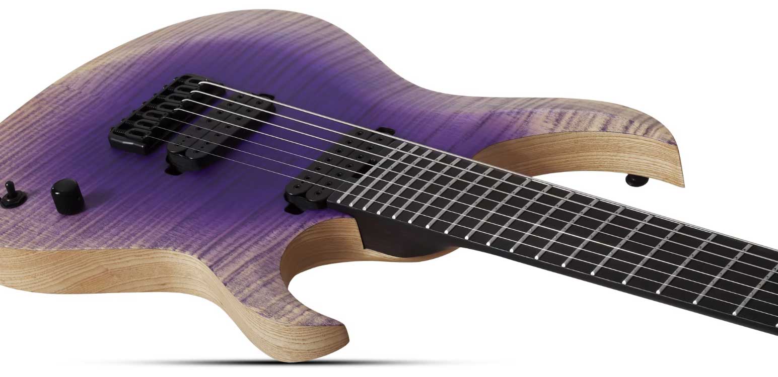 Schecter John Browne Tao-7 Signature Baryton 2h Ht Eb - Ozone Burst - Bariton E-Gitarre - Variation 2