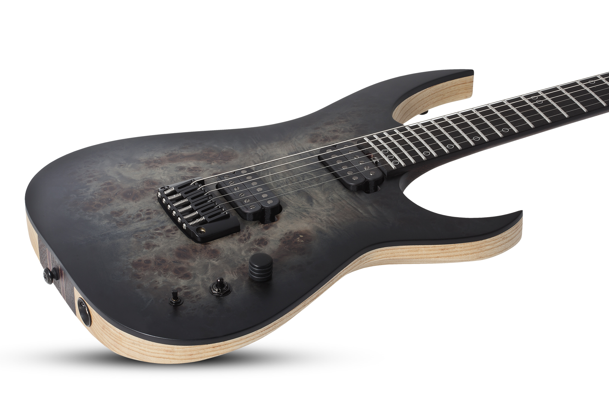 Schecter Keith Merrow Km-6 Mk-iii Artist Signature 2h Ht Eb - Trans Black Burst - Double Cut E-Gitarre - Variation 1