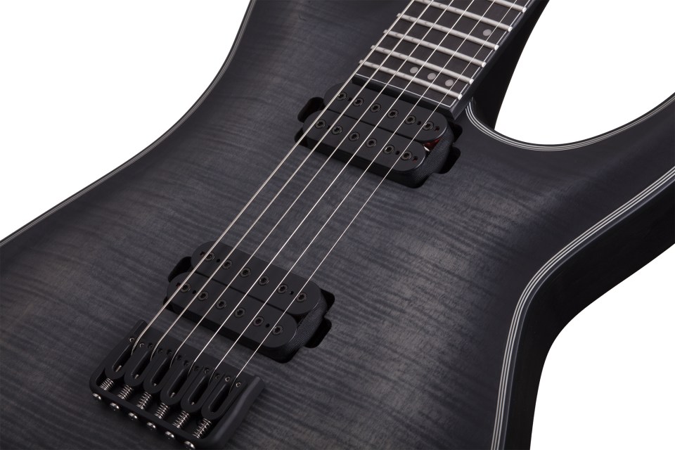 Schecter Keith Merrow Km-6 Signature Hh Ht Eb - Trans Black Burst Satin - E-Gitarre in Str-Form - Variation 3