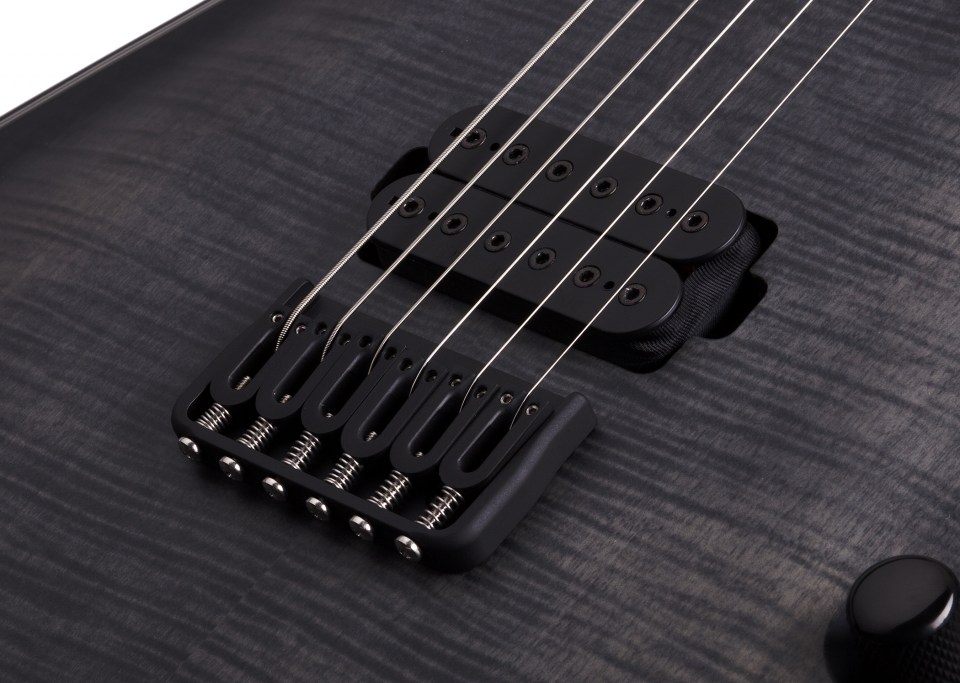 Schecter Keith Merrow Km-6 Signature Hh Ht Eb - Trans Black Burst Satin - E-Gitarre in Str-Form - Variation 4