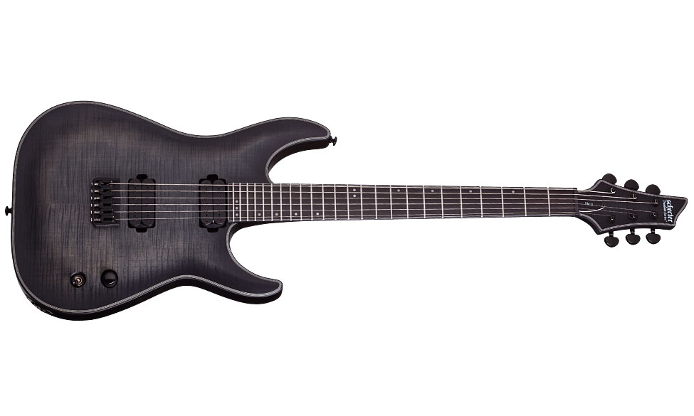 Schecter Keith Merrow Km-6 Signature Hh Ht Eb - Trans Black Burst Satin - E-Gitarre in Str-Form - Variation 1