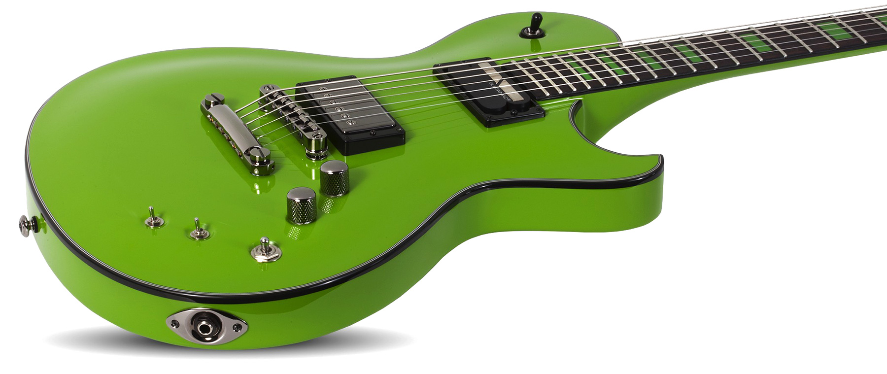 Schecter Kenny Hickey Solo-6 Ex S Signature 2h Seymour Duncan Sustainiac Ht Rw - Steele Green - Bariton E-Gitarre - Variation 1
