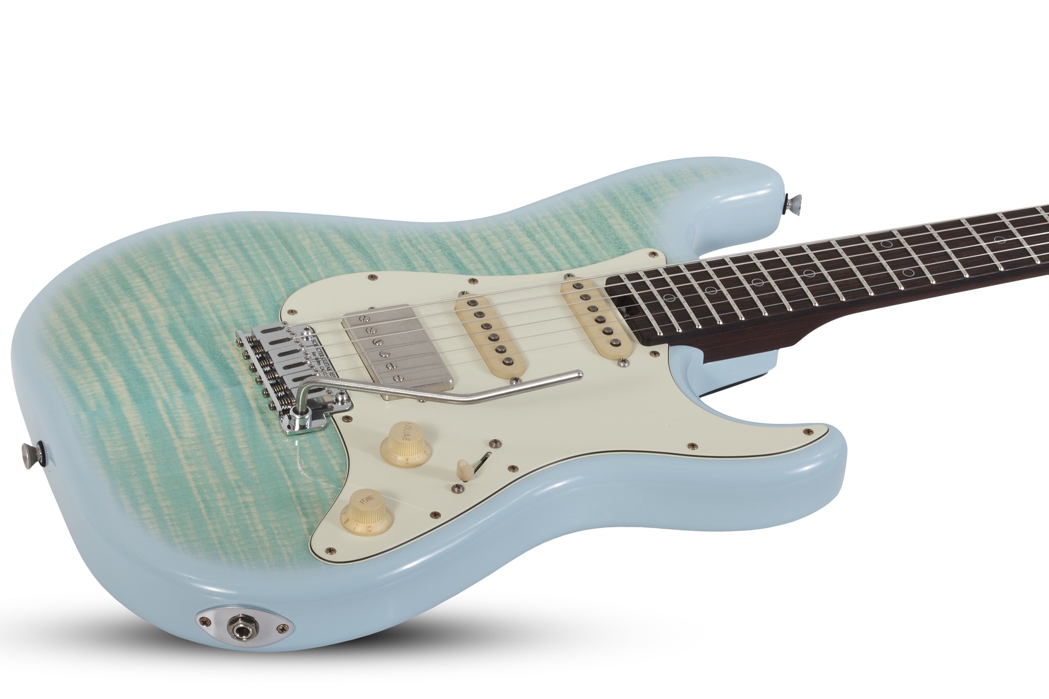 Schecter Nick Johnston Flame Top Nitro Usa Signature Hss Trem Eb - Atomic Ice - E-Gitarre in Str-Form - Variation 2