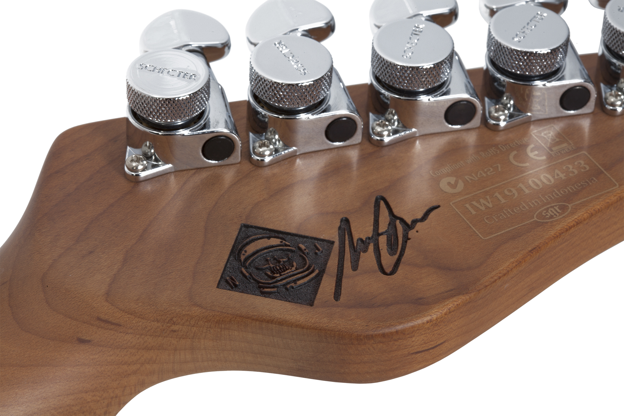 Schecter Nick Johnston Traditional Gaucher Signature 3s Trem Eb - Atomic Coral - E-Gitarre für Linkshänder - Variation 3
