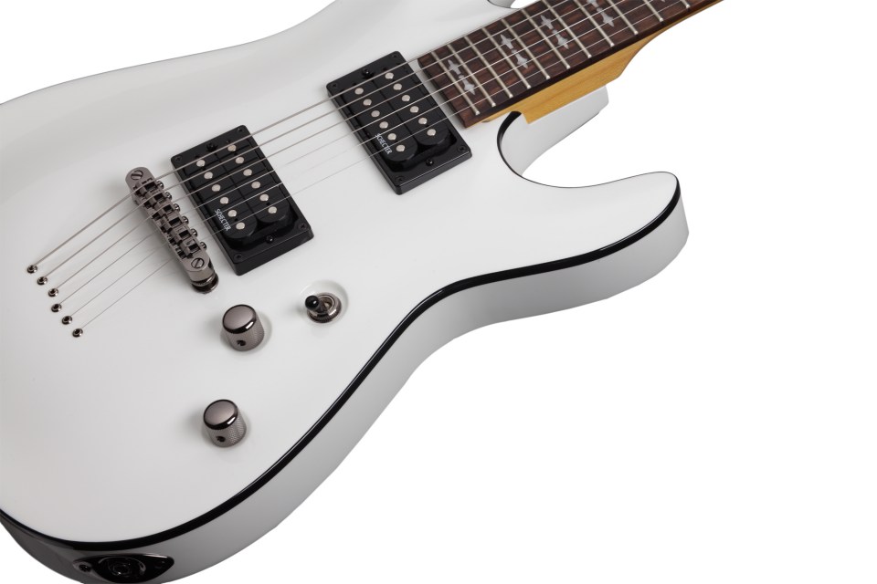 Schecter Omen-6 2h Ht Rw - Vintage White - E-Gitarre in Str-Form - Variation 1