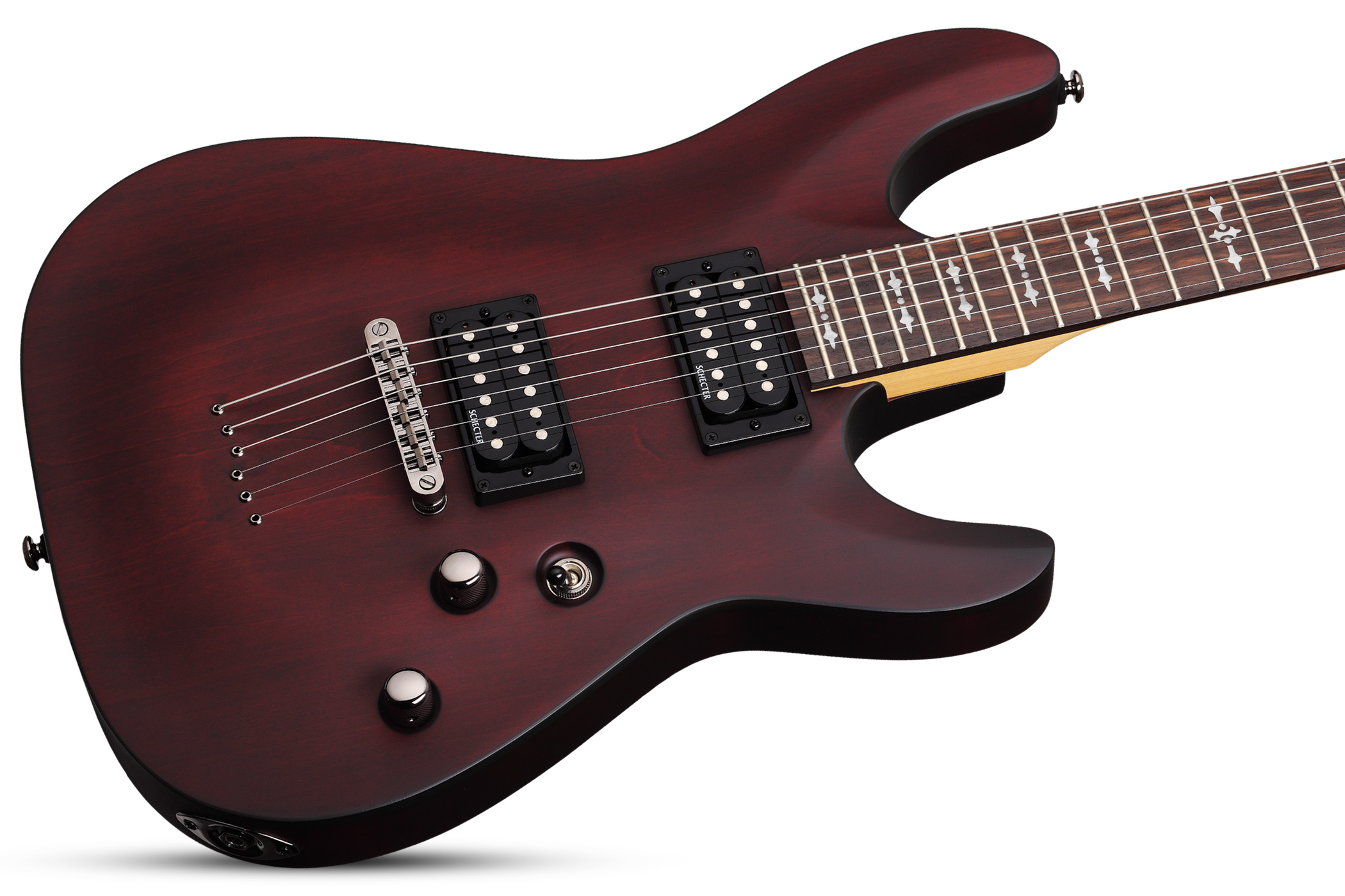 Schecter Omen-6 2h Ht Rw - Walnut Satin - E-Gitarre in Str-Form - Variation 1